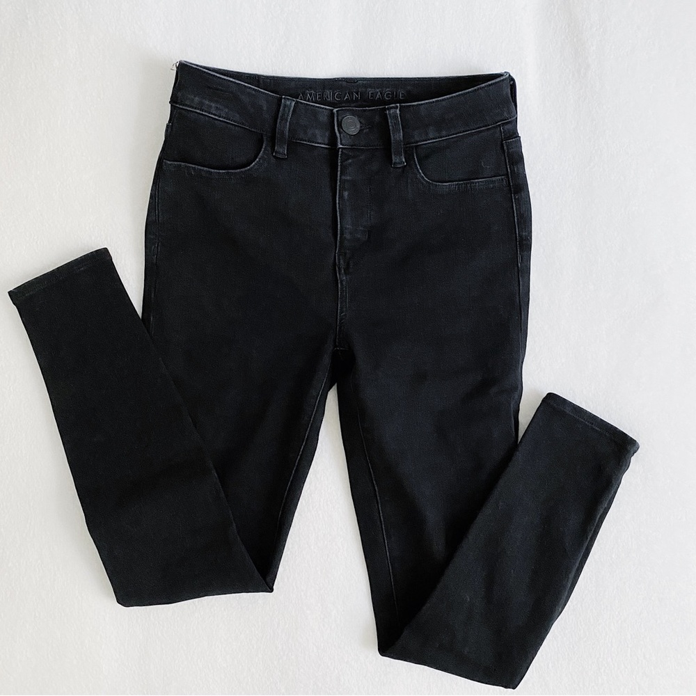 American Eagle Dream High Waisted Jegging Black 4 Short